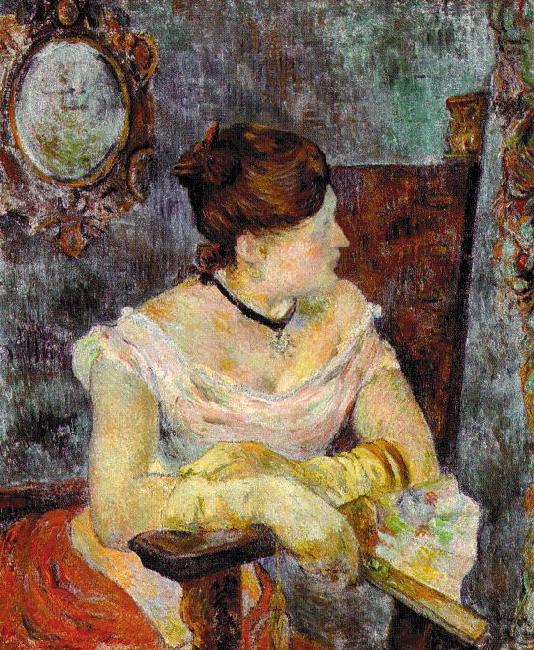 Paul Gauguin Madame Mette Gauguin in Evening Dress Spain oil painting art